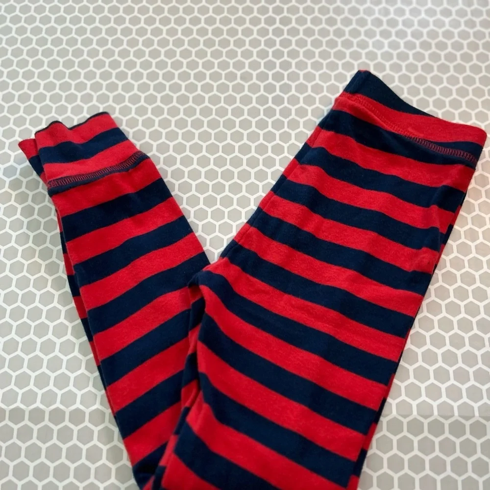 GAP Red and Navy Striped Long Sleeve Pajama Set Size 8